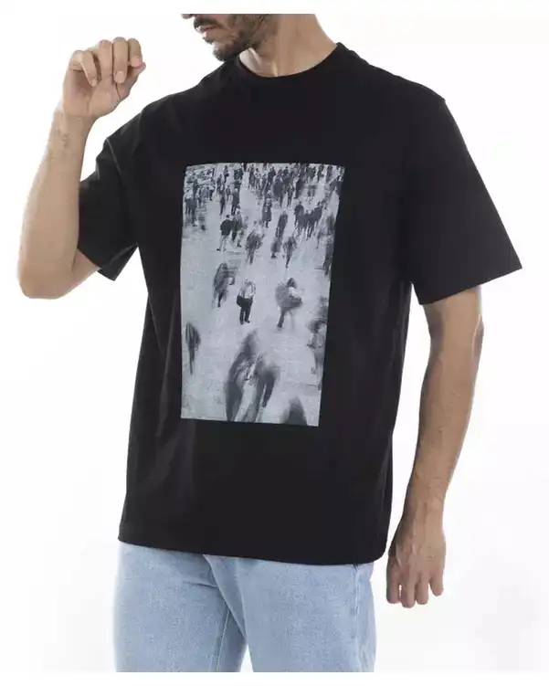 تی شرت مردانه یقه گرد مشکی فدیکو Fedyco کد 561590