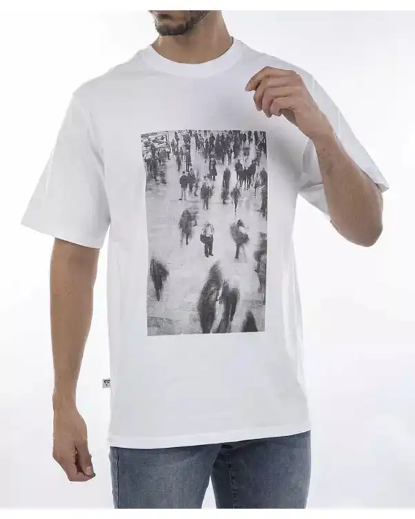 تی شرت مردانه یقه گرد سفید فدیکو Fedyco کد 561590