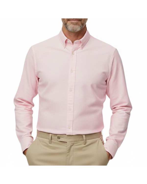 پیراهن مردانه آکسفورد صورتی روشن هومنیتی Whomanity مدل NF532