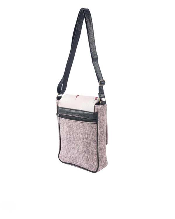 کیف دوشی به همراه کیف کوچک صورتی وندی Vandy مدل دلوان طرح دختر و تاب کد 1120 - تصویر 2