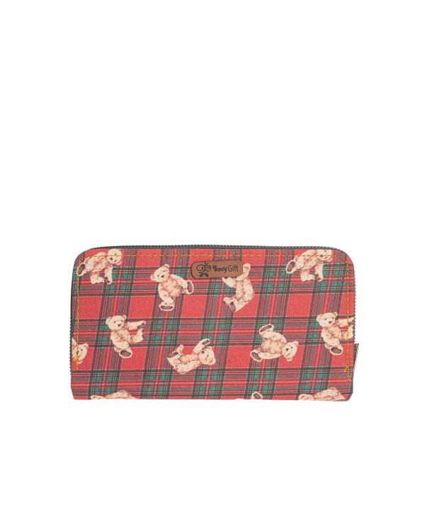 کیف پول زرشکی وندی Vandy مدل ژینا طرح تدی کد 1026 - تصویر 3