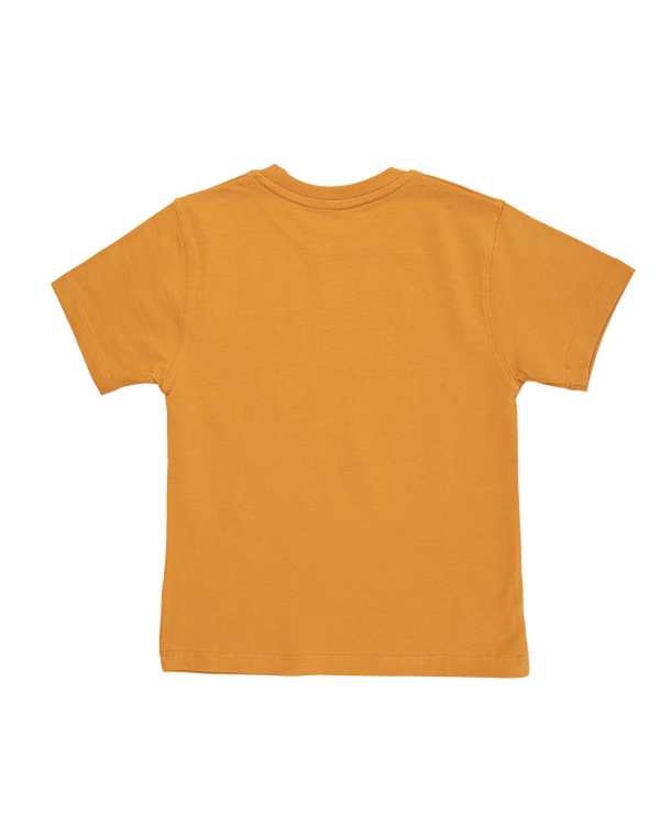 تاپ و تیشرت پسرانه ست تی شرت و شلوارک پسرانه جین نارنجی آبی مرینو Merino طرح دوچرخه سوار کد 1148 - تصویر 3