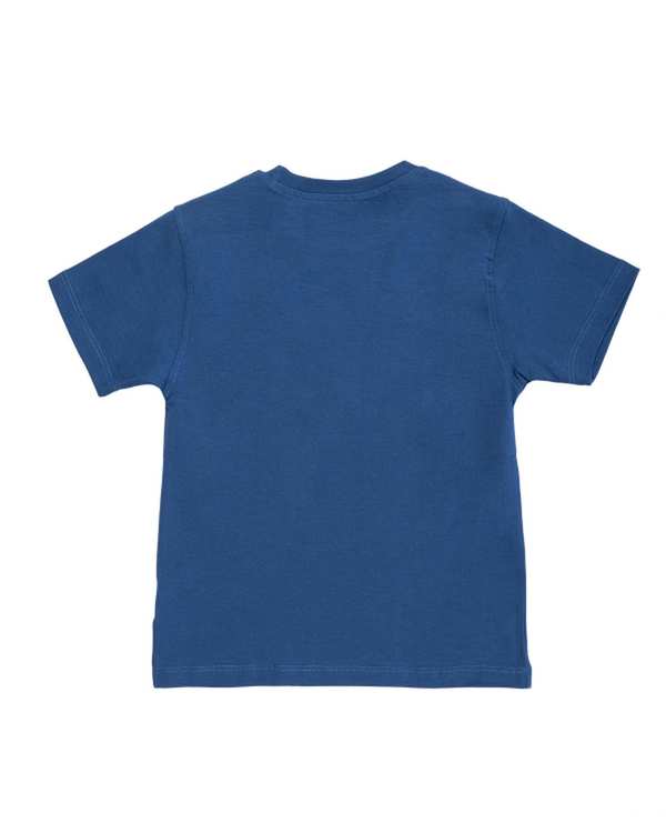 تاپ و تیشرت پسرانه ست تی شرت و شلوارک پسرانه جین آبی مرینو Merino طرح دوچرخه سوار کد 1148 - تصویر 3