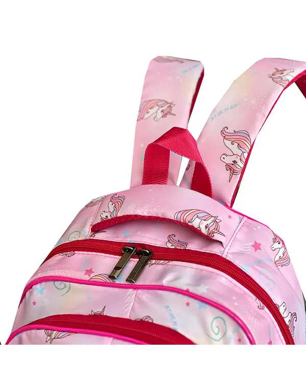 کوله پشتی دخترانه صورتی فوروارد Forward مدل FCLT3933 UNICORN DOUBLE طرح برجسته اسب تک شاخ - تصویر 5
