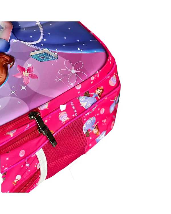 کوله پشتی دخترانه صورتی فوروارد Forward مدل FCLT3926 CINDRELLA طرح برجسته سوفیا - تصویر 5