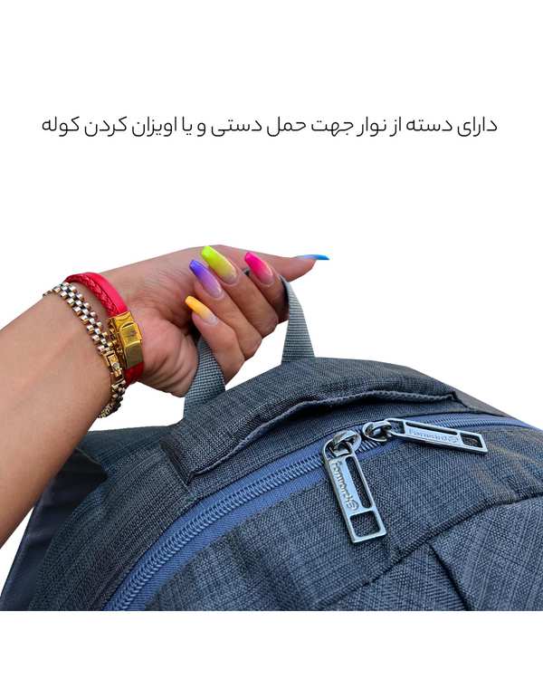 کوله پشتی طوسی فوروارد Forward مدل FCLT77033 DAILY STYLE - تصویر 8