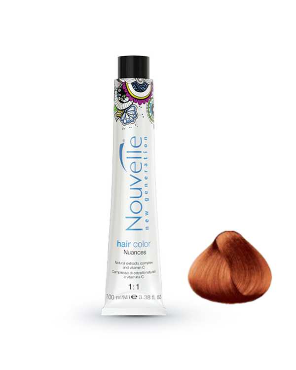 رنگ مو عقیق سرخ روشن نوول Nouvelle شماره 8.34R حجم 100ml