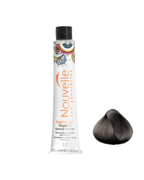 رنگ مو خاکستری تیره نوول Nouvelle مدل Grigio Scuro حجم 100ml