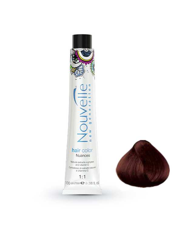 رنگ مو قهوه ای ماهاگونی تیره نوول Nouvelle شماره 4.62 حجم 100ml