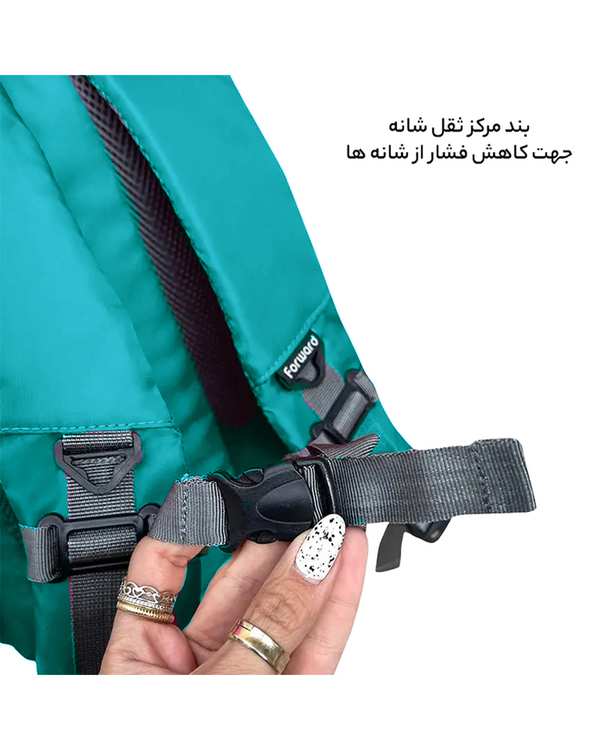 کوله پشتی فیروزه ای فوروارد Forward مدل FCLT6006 - تصویر 7