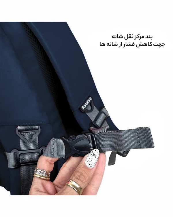 کوله پشتی سرمه ای فوروارد Forward مدل FCLT6008 - تصویر 6
