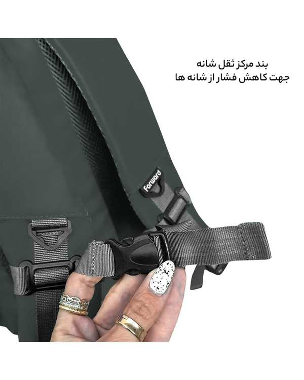 کوله پشتی سبز تیره فوروارد Forward مدل FCLT6007 - تصویر 11