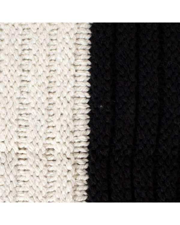کلاه، دستکش و شال گردن زنانه شال گردن بافت مشکی کرم روشن تارتن Tartan مدل ریب کد 81550000109 - تصویر 2