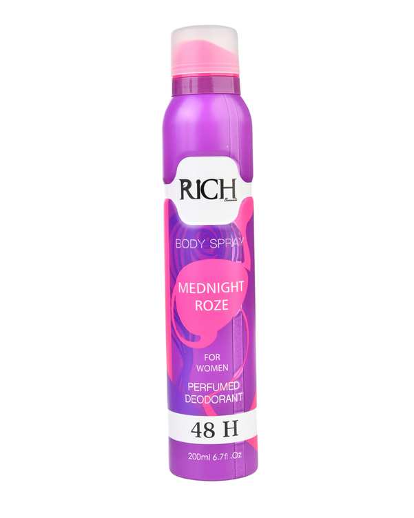 اسپری بدن زنانه Rich Bonomia با رایحه MEDNIGHT ROZE حجم 200ml