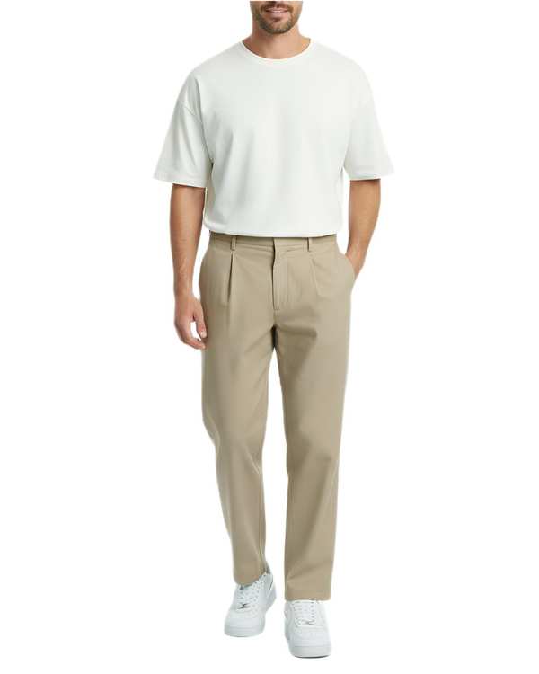 شلوار مردانه بژ هومنیتی Whomanity مدل HWMF22-337B