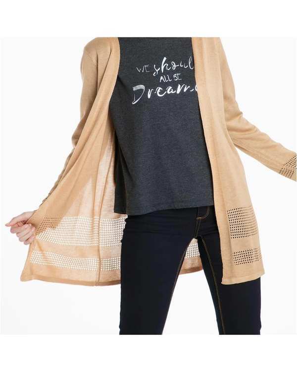 مانتو بافت زنانه بژ هومنیتی Whomanity مدل 6282288 ?>