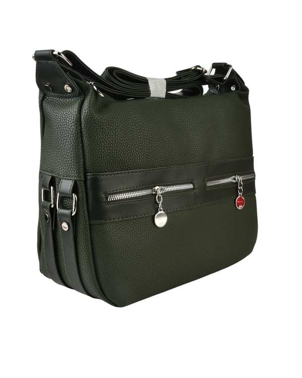 کیف دوشی زنانه کیف زنانه سبز تیره بیسراک Bisrak مدل Sl-629-45 - تصویر 2