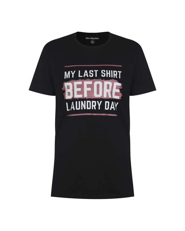 تی شرت مردانه مشکی هومنیتی Whomanity مدل DOWTSLAUNDRY - تصویر 2