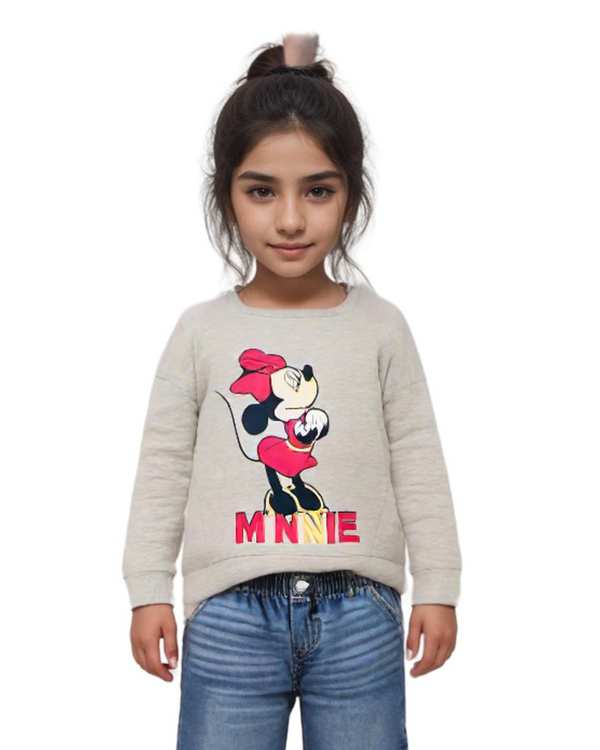 سویشرت جلو بسته دخترانه طوسی هومنیتی Whomanity مدل WY6794959