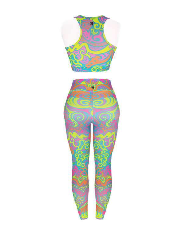 ست نیم تنه و لگینگ زنانه ورزشی بادی بستی Body besty کد 653 - تصویر 2