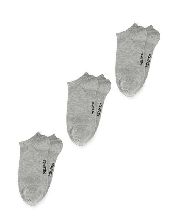 جوراب مردانه مچی طوسی مل اند موژ Mel & Moj کد M08676 بسته 3 عددی