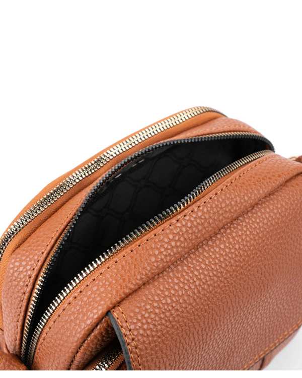 کیف دوشی زنانه کیف زنانه دوشی عسلی بیسراک Bisrak مدل SL-436-18 - تصویر 3