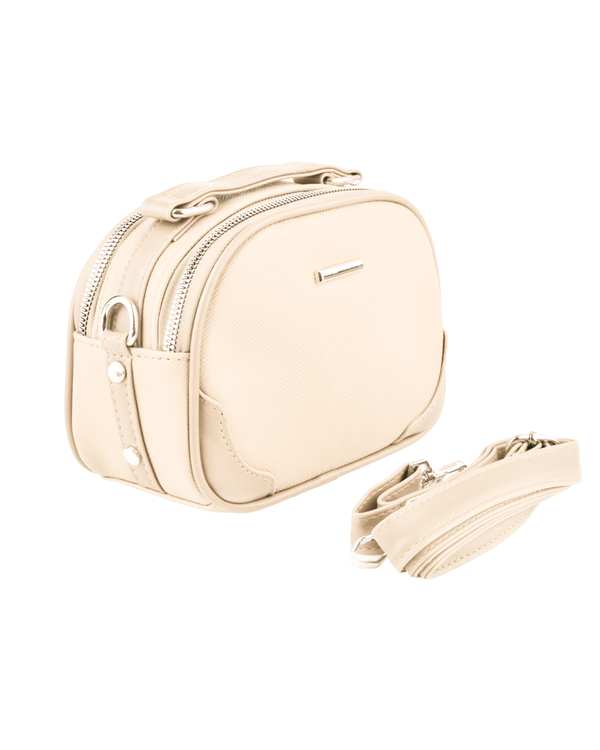 کیف دوشی زنانه کیف زنانه دو کاره کرم روشن بیسراک Bisrak مدل SL-586-101 - تصویر 2