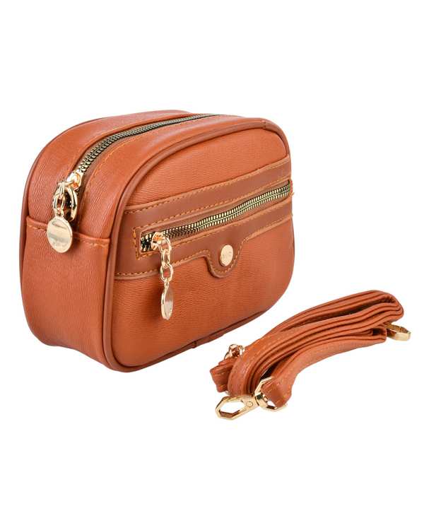 کیف زنانه دوشی عسلی بیسراک Bisrak مدل SL-588-18 - تصویر 2