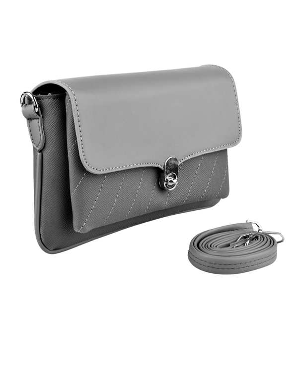 کیف دوشی زنانه کیف زنانه دوشی طوسی تیره بیسراک Bisrak مدل SL-610-100 - تصویر 2