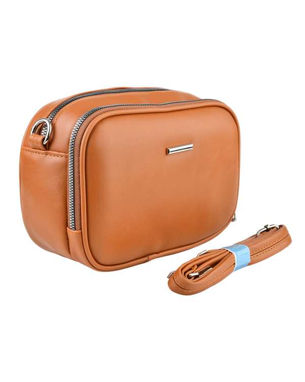 کیف دوشی زنانه کیف زنانه دوشی عسلی بیسراک Bisrak مدل SL-611-18 - تصویر 2