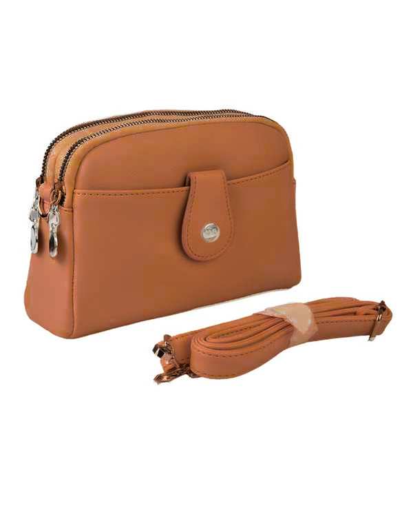 کیف زنانه دوشی عسلی بیسراک Bisrak مدل Sl-627-18 - تصویر 2