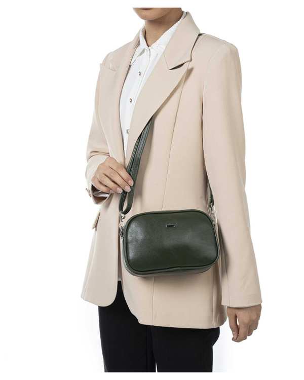 کیف دوشی زنانه کیف زنانه دوشی سبز تیره بیسراک Bisrak مدل SL-635-45 - تصویر 3