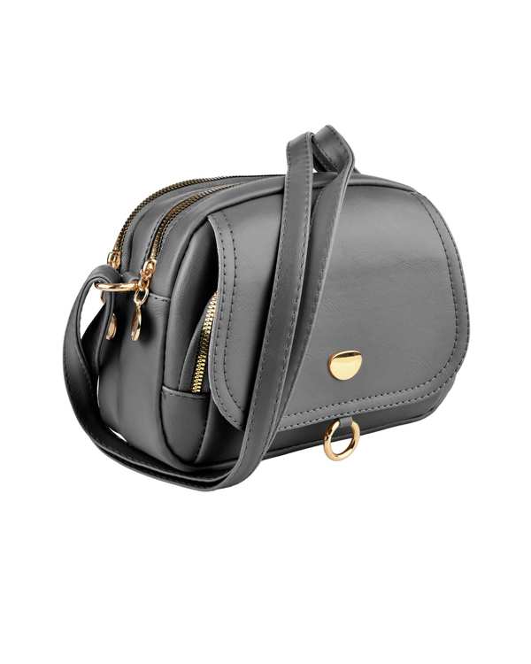 کیف دوشی زنانه کیف زنانه دوشی طوسی تیره بیسراک Bisrak مدل SL-620-92 - تصویر 2