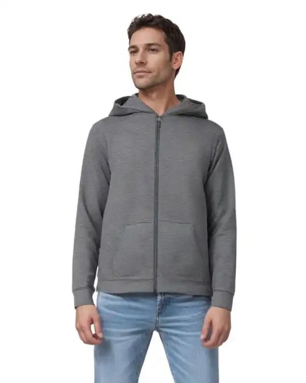 سویشرت مردانه کلاهدار طوسی هومنیتی Whomanity مدل RWZM9Y