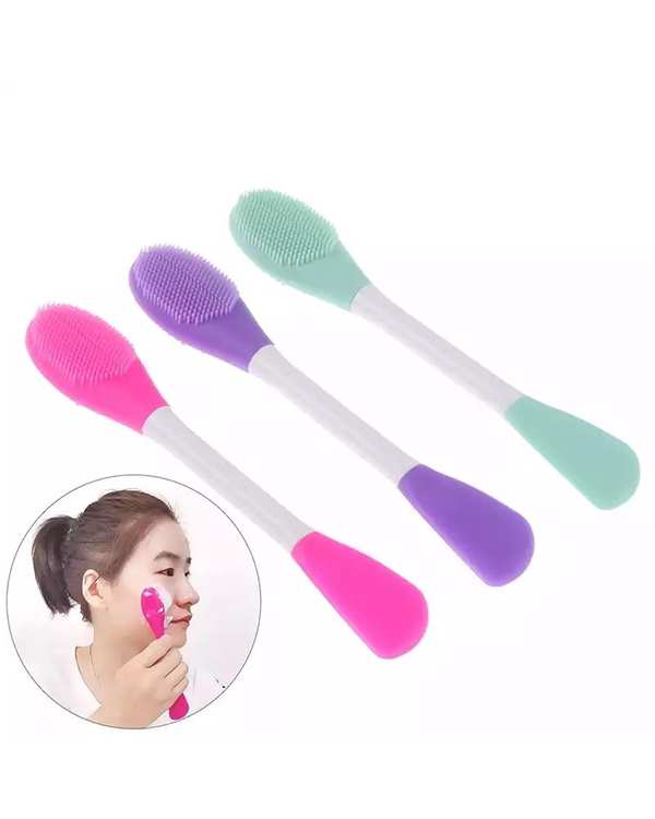 فیس براش و براش ماسک سیلیکونی دو سر - تصویر 2