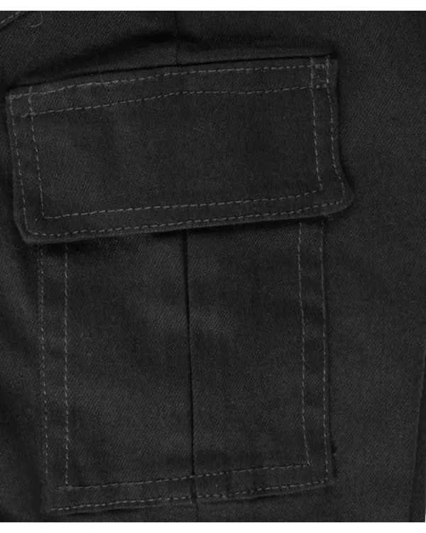 شلوار و شلوارک پسرانه شلوار پسرانه کتان مشکی مرینو Merino کد 1502 - تصویر 3
