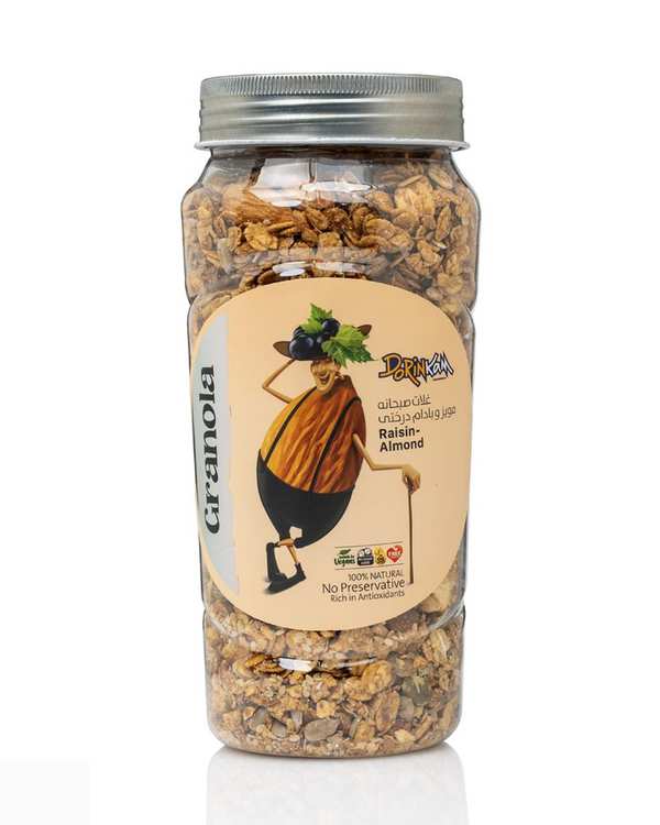 غلات صبحانه مویز و بادام درختی درین کام 350 گرم