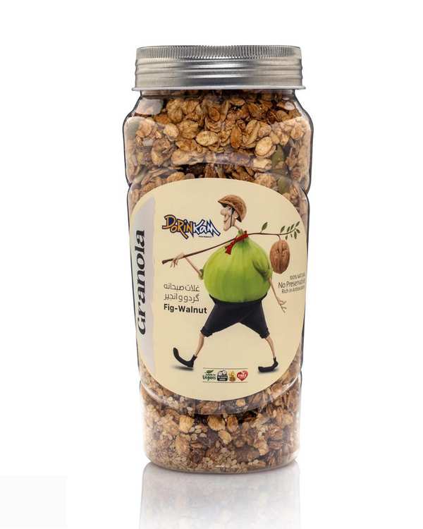 غلات صبحانه گردو و انجیر درین کام 350 گرم