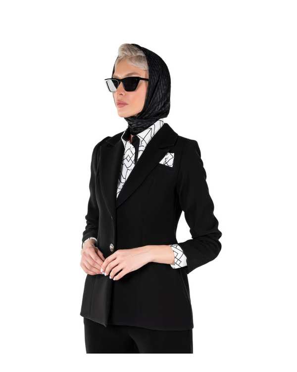 کت زنانه مشکی تولیکا Tulika کد 33010 - تصویر 2