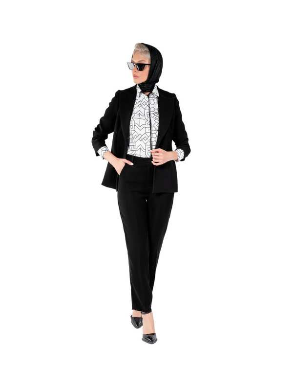 کت زنانه مشکی تولیکا Tulika کد 33010 - تصویر 5