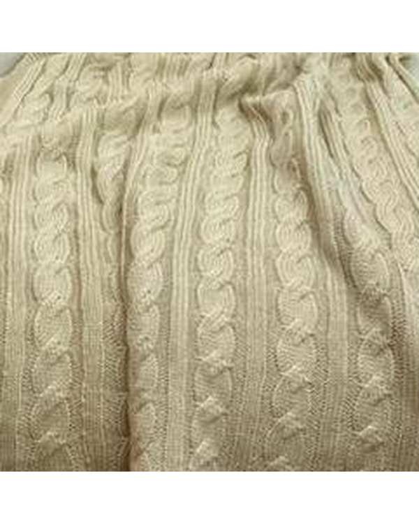 شال مبل کرم روشن کرک Kork مدل مارپیچ سایز 140×180 سانتی متر - تصویر 2