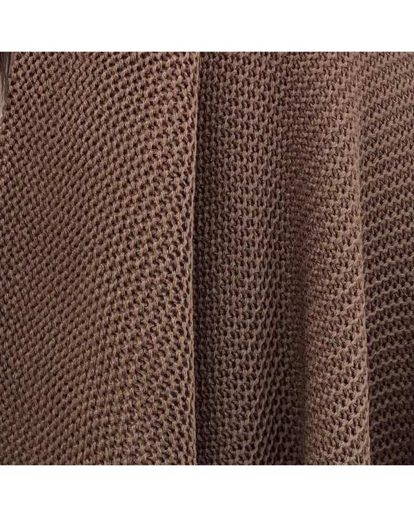 شال مبل ساده قهوه ای کرک Kork سایز 140×180 سانتی متر - تصویر 2