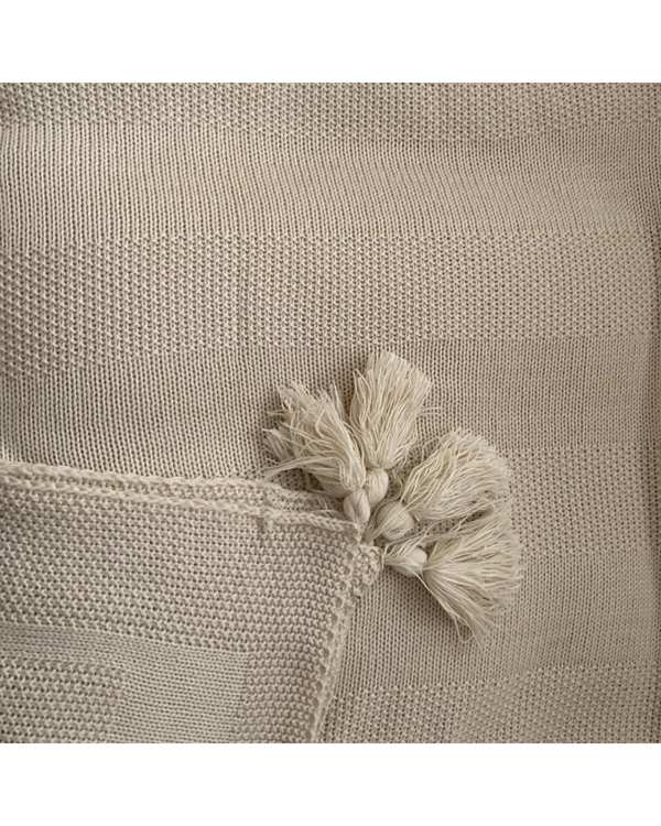شال مبل راه راه کرم روشن کرک Kork سایز 140×180 سانتی متر - تصویر 2
