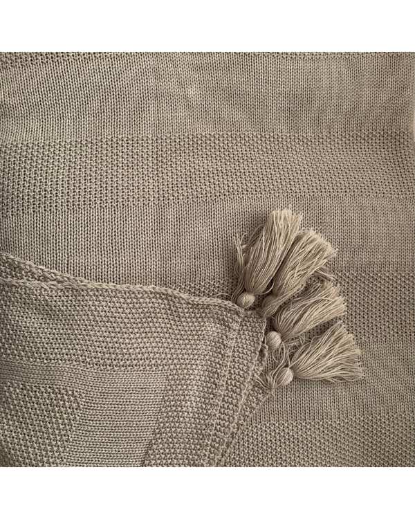 شال مبل راه راه نسکافه ای کرک Kork سایز 140×180 سانتی متر - تصویر 2