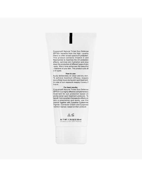 کرم ضد آفتاب رنگی روشن کننده SPF50 سیسپرسا Cyspersa رنگ طبیعی 50ml - تصویر 5