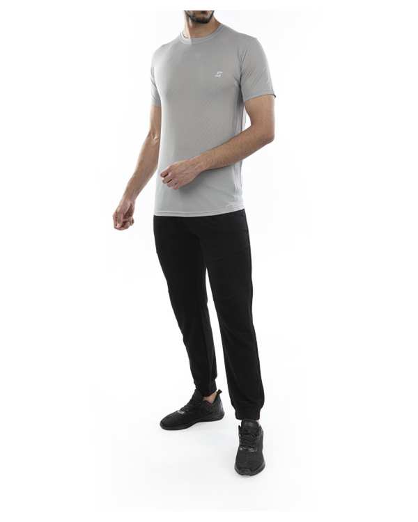 تی شرت ورزشی مردانه طوسی روشن اسپورتلند SportLand مدل FlexFit M کد 114659 - تصویر 2