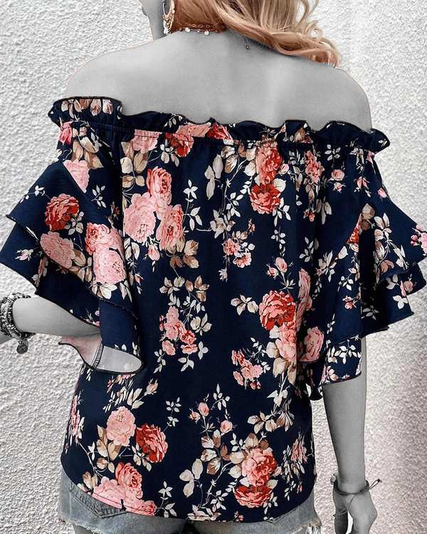 بلوز زنانه سرمه ای هومنیتی Whomanity مدل LC25126699-P520 - تصویر 3