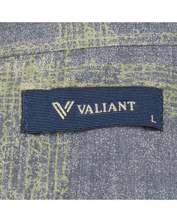 پیراهن مردانه آستین کوتاه سبز طوسی والیانت استایل Valiant Style کد P201802 مدل دنیم - تصویر 4