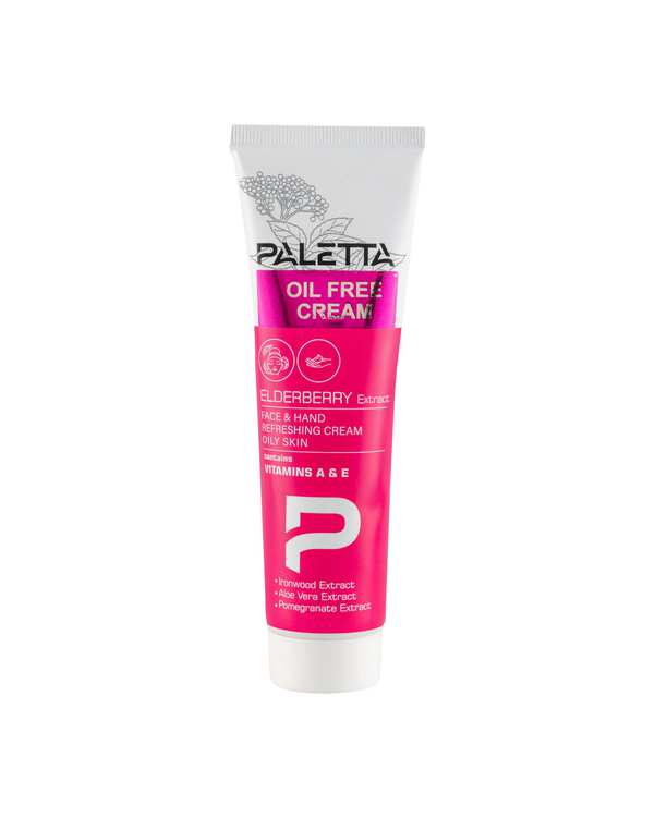 کرم مرطوب کننده دست و صورت تیوپی پالتا Paletta مدل ElderBerry مناسب پوست چرب حجم 100ml