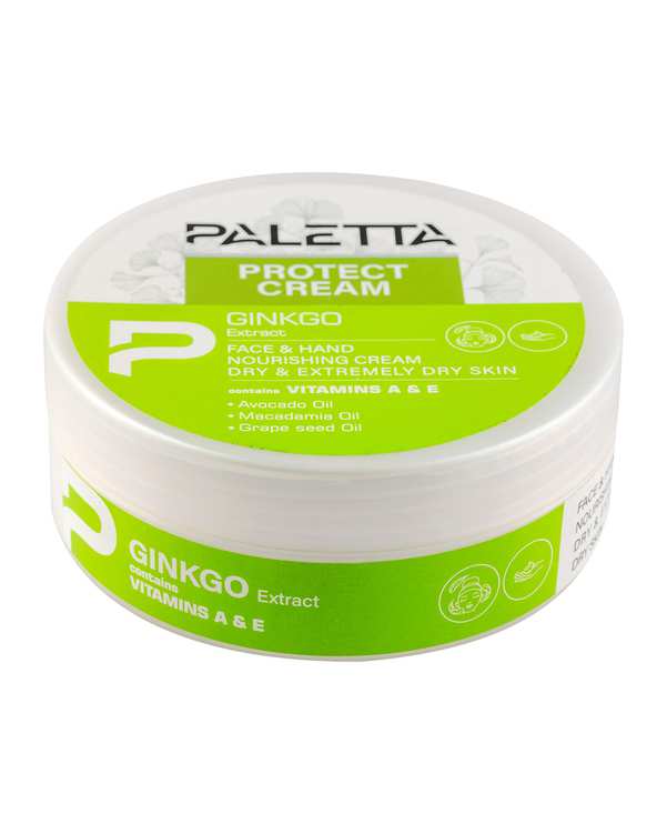 کرم مرطوب کننده دست و صورت پالتا Paletta مدل Ginkgo مناسب پوست خشک و خیلی خشک حجم 220ml